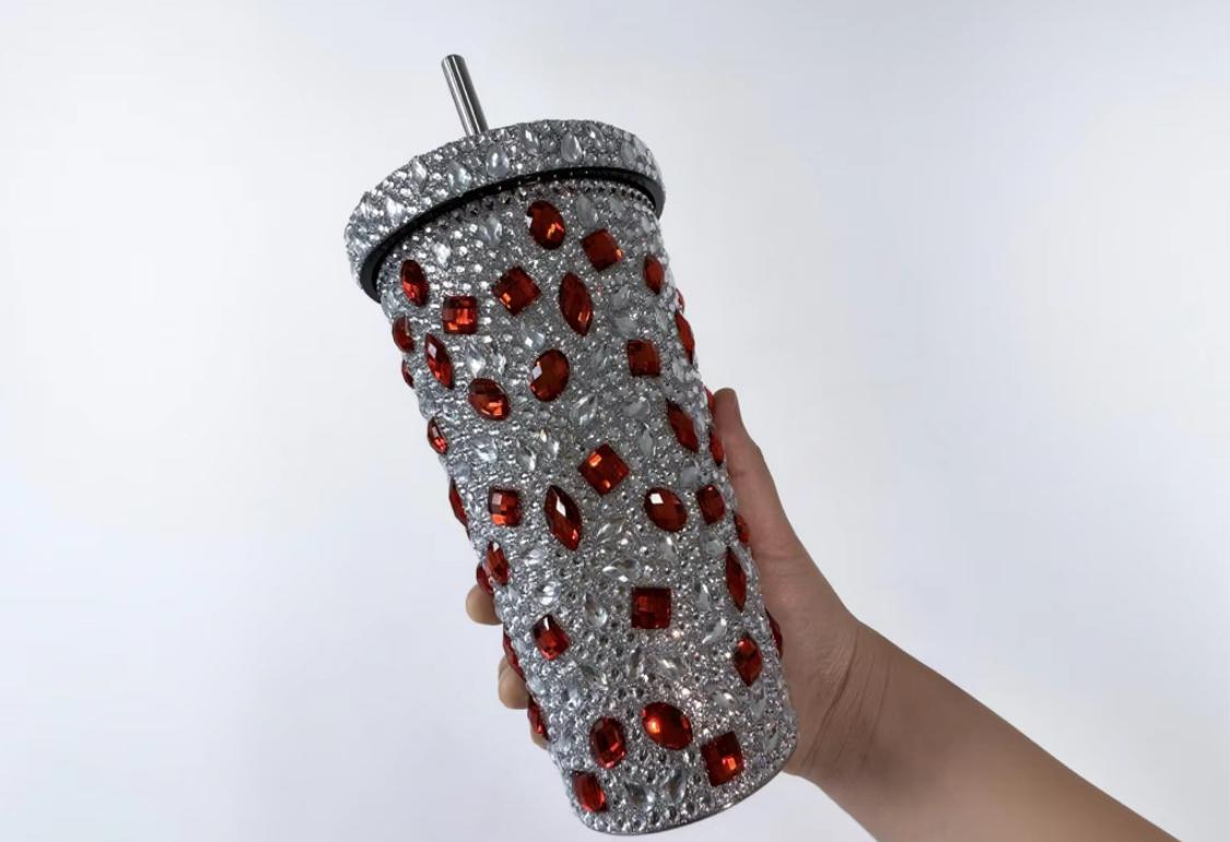 3. Aquora Crystal Bling Water Bottle β Stylish & Reusable Luxury Cup